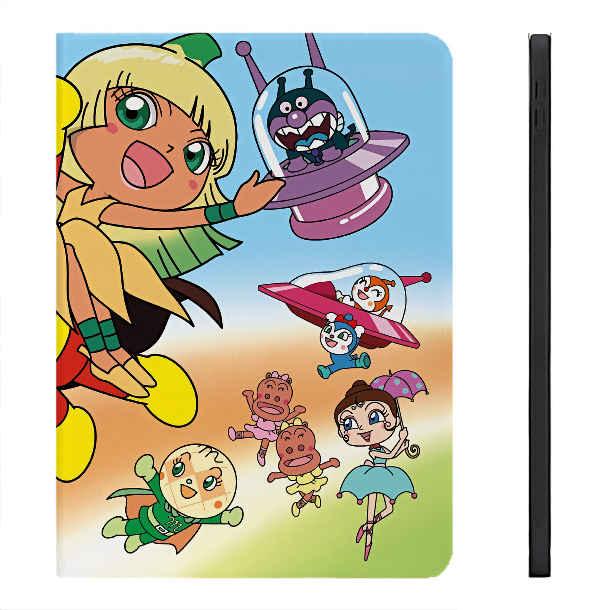 （画像用） アンパンマン Anpanman IPadケース ペンホルダー付き ブックスタイルデザイン